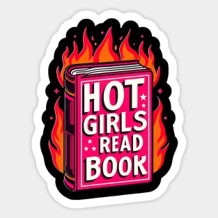 Hot Girls Read Books Sticker